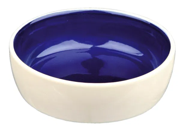 Cat Bowl Ceramic 0.3 L 12cm Cream/Blue